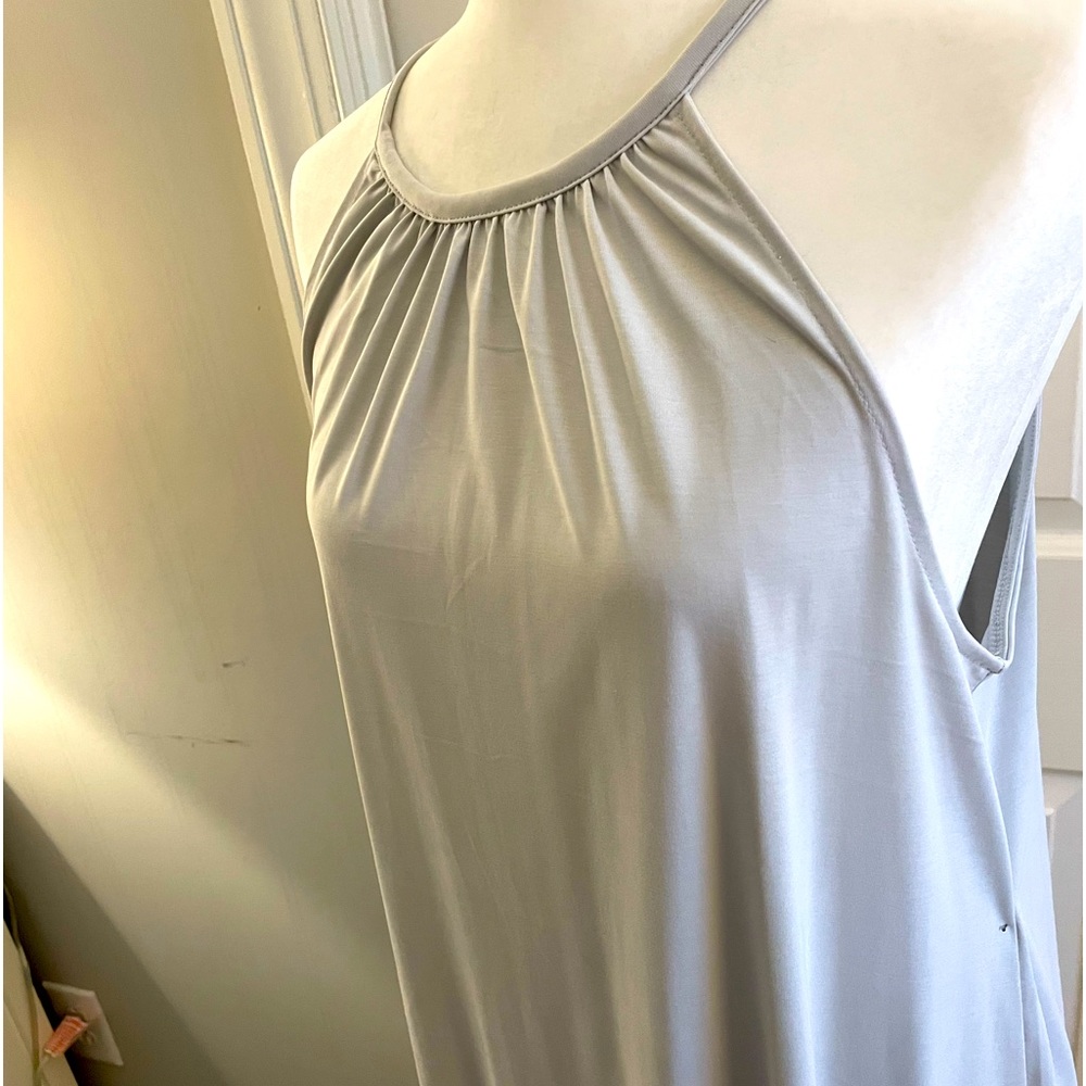 elegant silver maxi dress, large
